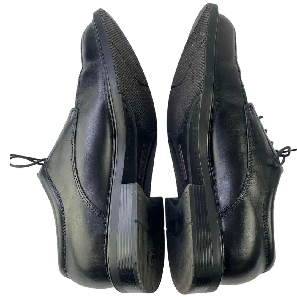 Men’s Florsheim Midtown Plain Toe Oxford Leather Black Lace Up Cushioned Sz 8.5